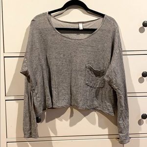 American Apparel off shoulder long sleeve